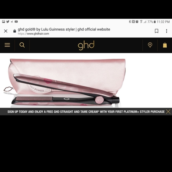 New GHD Gold by Lulu Guinness Limited Edition for Breast Cancer Research Styler - Picture 4 of 5
